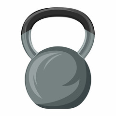 Kettlebell vector illustration, concept of sport lifestyle. Home and gym workout, control weight, keep fit, isolated transparent background