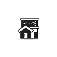 house and building icon vector illustration