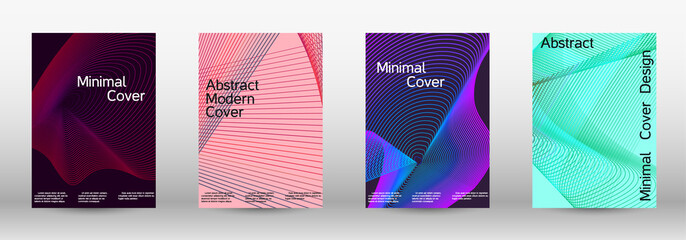 Artistic covers design. A set of modern abstract covers. Modern abstract background. Creative backgrounds from abstract lines to create a fashionable abstract cover, banner, poster, booklet.