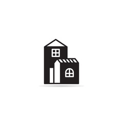 house building icon vector illustration