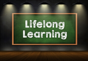lifelong learning - chalkboard message