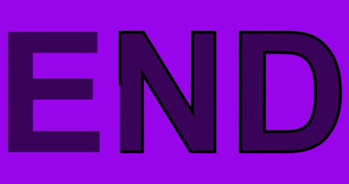 Animation word end text end gracefully appear