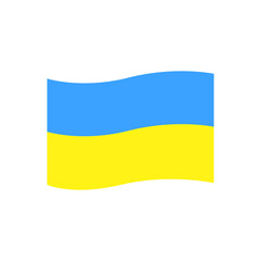 Ukrainian flag. Icon. Vector illustration.