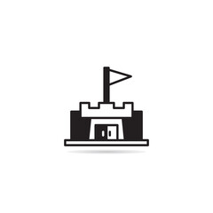 fort and castle icon vector illustration