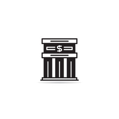 bank building icon vector illustration