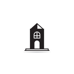 home building icon vector illustration