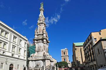 Fototapeta na wymiar Napoli, piazza del Gesù Nuovo - Guglia dell'Immacolata 