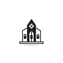church building icon vector illustration