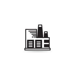 Naklejka premium factory building icon vector illustration