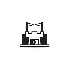 fort and castle icon vector illustration