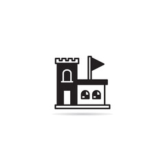 castle, palace and tower icon vector illustration