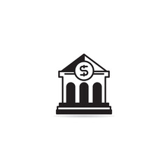 bank building icon vector illustration