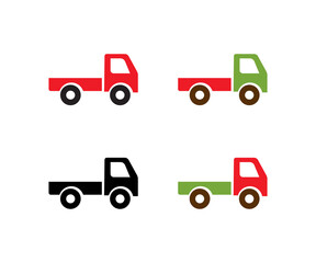 Fototapeta premium Truck icon set. Truck silhouette vector template. Truck symbol