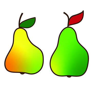 pears vector illustration icon isolated in white background