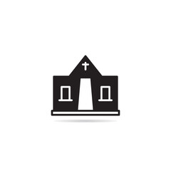 chruch building icon vector illustration