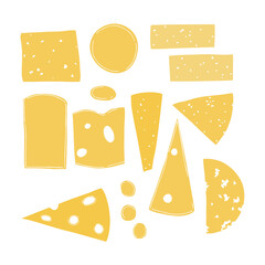 Cheese set.  Vector illustration.