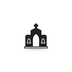 chruch building icon vector illustration