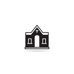 church building icon vector illustration