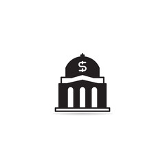bank building icon vector illustration