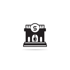 bank building icon vector illustration
