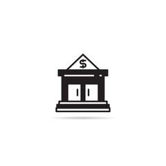 bank building icon vector illustration