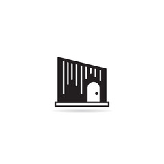 house building icon vector illustration