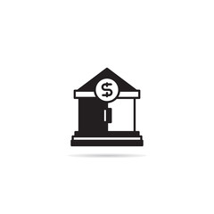 bank building icon vector illustration