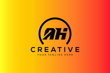 
Letter AH HA Logo Alphabet Design Icon Vector Symbol
