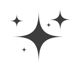 Sparkle icon set. Shiny cartoon stars. Glowing light effect stars and bursts collection