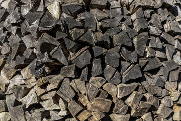 pile of weathered firewood