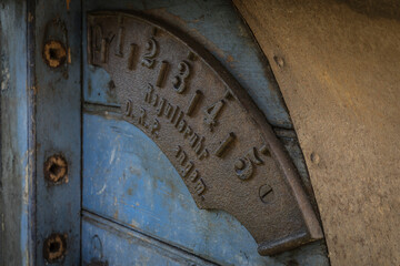 detail of a historic agricultural machine