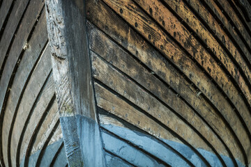 detail of a historic sailing boat