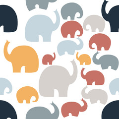 seamless pattern with elephants
