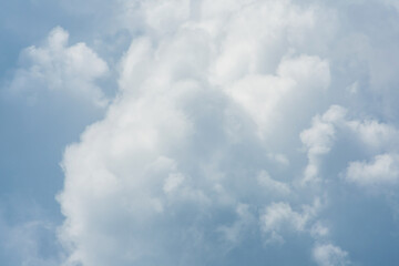 Photo of a sky with light gray colored clouds before a storm in Ukraine