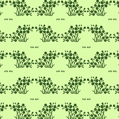 Floral Pattern Vector in Art Deco Retro Style for Textile, Fabric, Decoration