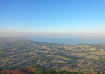 Aerial view of Torquay town and Torbay	