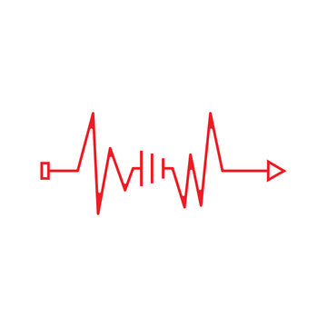 pulse logo symbol templat vector design and icon