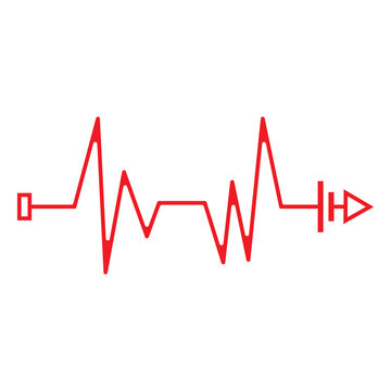 pulse logo symbol templat vector design and icon