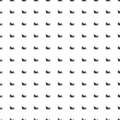 Square seamless background pattern from geometric shapes. The pattern is evenly filled with big black sleigh symbols. Vector illustration on white background