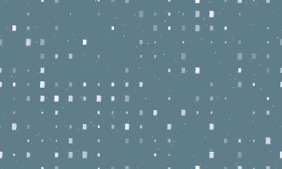 Seamless background pattern of evenly spaced white kettle symbols of different sizes and opacity. Vector illustration on blue gray background with stars