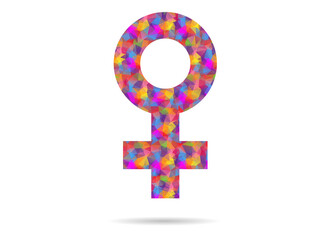 icon female low poly