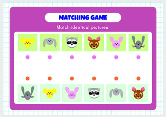 This worksheet is about matching pictures 