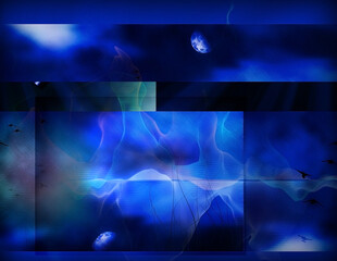 Naklejka premium Modern abstract with nature