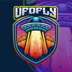 Ufo Invasion Mascot Logo Template © Jovi MIng