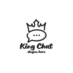 Chat crown logo design inspiration