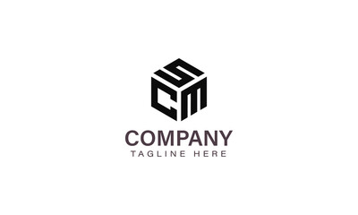Letter SCM Logo, Three Letter Logo, Alphabet S C M Hexagon Shape Vector Icon Template