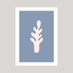 Abstract poster with one coral.