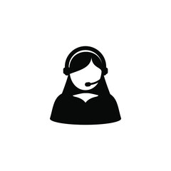 simple customer service icon on white background