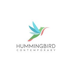 Hummingbird Logo. Bird symbol design, contemporary hummingbird,colibri logo