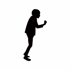 a boy body silhouette vector